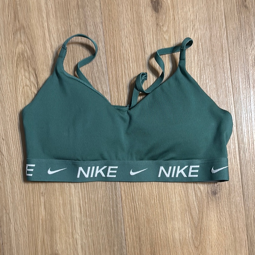 Nike Green Sports Bra with Racerback Design